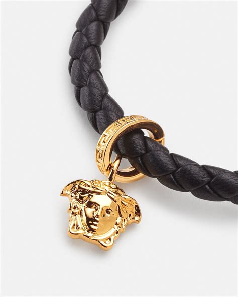 versace medusa bra|Versace Medusa braided bracelet.